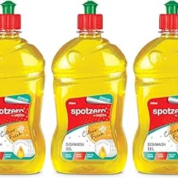Spotzero By Milton Dishwash Gel Set of 3, 500 ml Each, Citrus | Liquid Dishwash Gel | Fights Grease | Power Cleans-picture-24