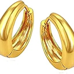 Steel and Gold Hoop Earrings for Women,Men's and Girls-image-2