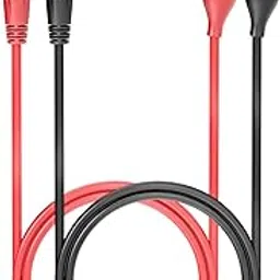 Goupchn 4mm Banana Plug to Alligator Clip Test Leads Crocodile Clips Copper Soft Flexible Cable Wire Set 2PCS Red Black-picture-33