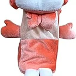 Safe N Cute Baby Feeding Bottle Cover, Plush Stretchable, 260 ML, Infant Milk Bottle Case (Peach)-picture-20