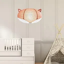 MERISHOPP Cute Animal Shape Paper Pendant Lamp Shade Lightweight Accessory Replacement Fox-image-50
