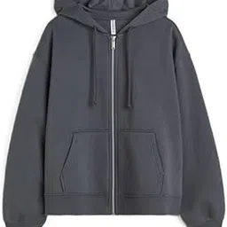 Women's Full Sleeve Zip-Through Hoodie | Jacket for Women | Breathable, Solid Color Hooded Jacket with Front Zipper Closure-image-1
