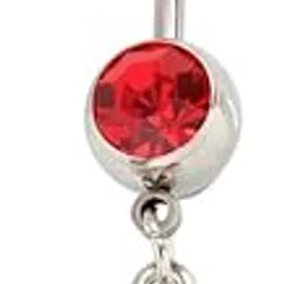 mastyle Cherry Pendant Belly Button Ring | Stainless Steel Curved Rod Navel Nail Body Piercing Jewelry for Women-picture-38