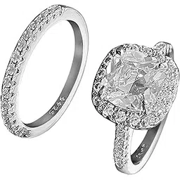 peora American Diamond Studded Silver Plated Finger Ring Fashion Wear Stylish Jewellery Gift for Girls & Women (PX8R86-7)|Mothers Day Gifts for Mom-picture-42