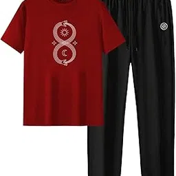 ausk Men set of T-shirt and Track pant Coords sets of Printed Tshirt & Pant-picture-20