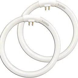 (2 Pack) 5.5 inch OD, 4 Pins Inside, T4 12W 6400k Circular Bulb Replacement for Conair Makeup Mirror, Round Fluorescent Lamps- FC121-image-26