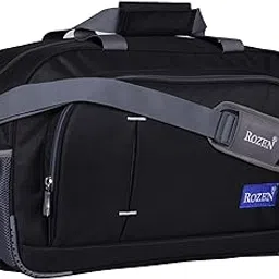 rozen 52Liters 22 Inch Heavy Dutty Travel Luggage Duffel Bag (Black)-picture-44