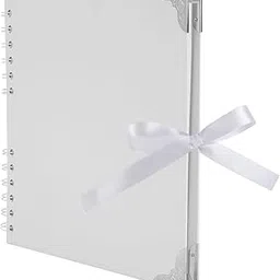 Langthering® Scrapbook Album 60 Pages (21 x 21cm/8 x 8 Inch) Thick 200gsm Kraft Paper, Photo Album Scrapbook, Memory Book - Ideal for Your Scrapbooking Albums Art & Craft Projects (White)-picture-22