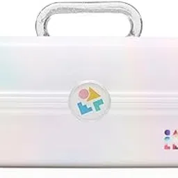 Caboodles Rainbow Rad - On-The-Go Girl Makeup Organizer, White Opal-picture-19