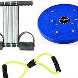 MAGZI- TRIPLE SPRING TUMMY TRIMMER WITH TWISTER BOARD & 8 SHAPE EXECISER) Triple Spring Tummy Trimmer Men and Women for Abs Workout Stomach Exercise Machine for Women and Men Exercise in Gym, Home for Abdominal, Belly Exercise Waist Trimmer, (Black)-picture-62