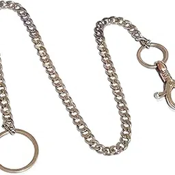 delegarde Steel Hook Carbiner Keychain with Ring for Bike Petrol Lock Keys Stainless Steel Chain 48 cm Long-picture-25