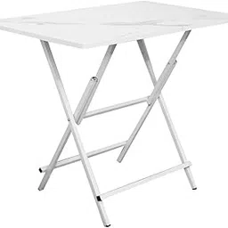 Faburaa Tablista Foldable Dining Table/Folding Table for Study/Foldable Laptop Desk/Multipurpose Utility Table/Office Desk/2 Seater Dining Table/Size - L91xW60xH76 cm (Color - White)-picture-26