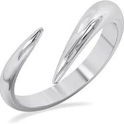 clara Pure 925 Sterling Silver Minimal Finger Ring | Size Adjustable | Thumb Band | Valentine Gift for Women Girls Wife Girlfriend-picture-24