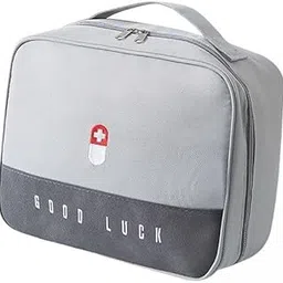 HEAVENGLOW 3xFirst Aid Bag Storage Pouch Emergency Survival Bag for Hiking Gray L-image-55