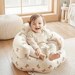 KRIDARSH Baby Inflatable Sofa Chair with Built-in Air Pump Portable Air Seat for Sitting, Soft & Comfortable Infant Floor Chair, Blow Up Baby Couch for Toddlers & Kids-image-33