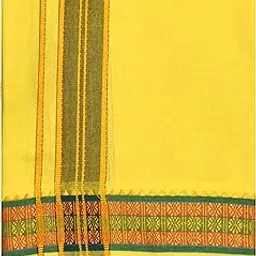 tuni mani Men's 9x5 Panchakajam Dhoti with Towel with Border, Cotton, Size: (4.0mtr Dhoti, 2.15mtr Towel)-picture-55