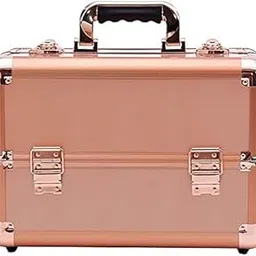 Adson Professional Beauty Makeup Cosmetic Vanity Case/Box (Rose Gold Colour)-picture-16