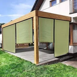 HIPPO Premium HDPE Outdoor Chick Blind for Sun & Dust Protection for Balcony Corded Roll Up and Down Blinds for Garden Patio (DESERTBREEZE, 3FTX7FT)-picture-10