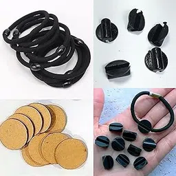 Prabhas Designs Hair Band Making Kit, 20pcs Hair Bands, 20pcs Connectors, 20x1 inch MDF Boards-image-94