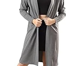 kotty Women's Solid Castor Grey Fullsleeve Strechable Shurg-picture-13