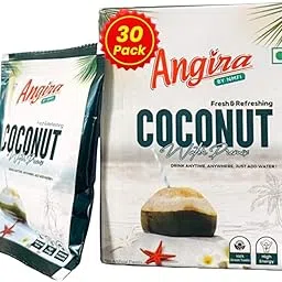 Angira- THE Angira Coconut Water Premix Powder Pack of 30 Sachets with Natural Electrolytes for an Instant Energy fix and easy Digestion, Nariyal Paani for Daily Hydration & Healthy Skin image 1