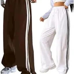 clothcottage Women's Cotton Blend Jogger Pants, Mid-Rise, Black, Side Pockets, Regular Fit-picture-18