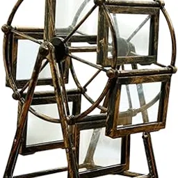 THE STYLE SUTRA Retro Rotating Photo Frame Home Desktop Bedroom Dorm Display 6 Picture Frame Style A-picture-29