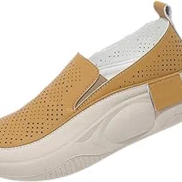 calandis ™ Women's Platform Sneakers Walking Shoes Soft Nonslip Lightweight Sports Shoes 37 Yellow | Flats & Oxfords | Womens Shoes-picture-22
