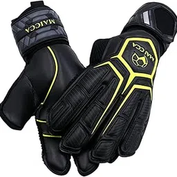 SAZ DEKOR Goalkeeper Gloves Nonslip Adjustable Professional Breathable Football Gloves Black Yellow Size 8-image-90