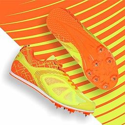 Vector X Bolted Running Spike Shoe for Men with Removeable Spike Green-Orange-picture-21