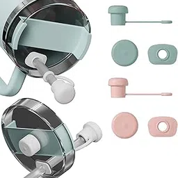 Straw Cover, Straw Cap for Tumbler, 2-Pack Silicone Straw Cover Cap for Stanley Cup Accessories, Pink and Green, Spill-Proof Design, Universal Fit-image-68