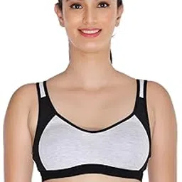 fit care Sports Bra for Girls/Womens - Non-Padded (Pack of 3) (36, Black)-picture-29
