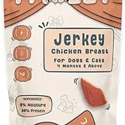 PAWLET Jerkey | 100% Natural Dehydrated Chicken Treats for Dogs and Cats | High Protein, Low Fat | Single Ingredient, Grain-Free, Human Grade Chicken | Healthy Dog Snack & Training Reward (80g)-picture-18