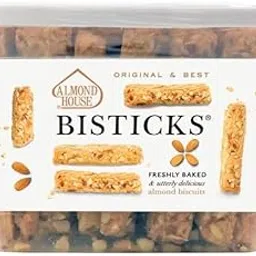 Almond House Bisticks- Signature Cookies | 100% Vegetarian, Low Sugar | Almond Biscotti | Almond Fingers | Biscuit sticks | Tea Time Snack | Ideal for Gifting | Ready To Eat | Pack of 500gm-image-2