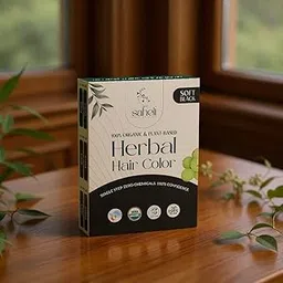 Saheli 100% Natural & Plant Based Herbal Hair Color – Soft Black | Ammonia-Free, Chemical-Free, Long-Lasting Grey Coverage | Nourishing Henna-Based Powder (5 x 20g Sachets, Pack of 2 Boxes)-picture-35