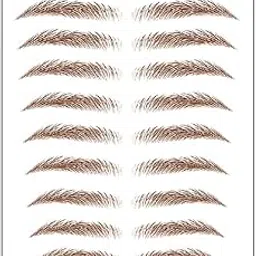 S.A.V.I 9 Pairs Natural Brown Look Eyebrow, Long Lasting Up to 4 Days, Waterproof Eyebrow Temporary Tattoo Sticker - 1 Sheet-picture-38