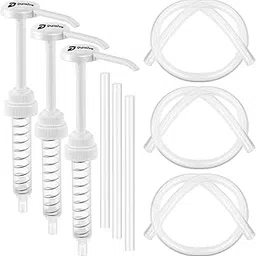 Dunkive 3 Pack Gallon Pump Dispenser, 1 oz Dispenser Pump for 5 Gallon Bucket Pump with 50cm Extended Tube, Anti Liquid Backflow Balls, Heavy Duty Bottle Pump for Jugs, Shampoo, Detergent, Condiments image 1