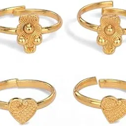 aanyacentric Combo of 2 Pair Toe Rings Adjustable Traditional & Fashionable Accessories for Women-picture-18