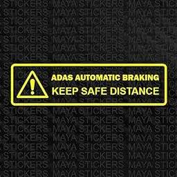 ADAS warning decal car sticker. 9 x 2.4 inches. By Maya stickers ®-picture-55