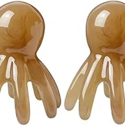 MAACKIA Scalp Massage Equipment, Set of 2, 8 Jaws, Octopus Head Massager, Head Spa, Hand Pro, Scalp Care, Head, Prevents Itching, Promotes Blood Circulation, Press Point Manual, Push Type, Small, Mini-image-68