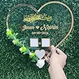 Inventoo Couple Thumb Impression Gift | Wedding Thumb Print | Couple Best Gift| Finger Print Gift| Personalized Text | Golden Metal Design| Heart Shape005-picture-11