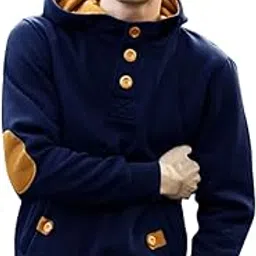 eyebogler Cotton Blend Mens Full Sleeves Hooded Neck With Pockets Solid Sweatshirt-picture-53