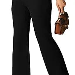 siril Women's Straight Fit Mid Rise Textured Lycra Solid Regular Fit Trouser Pant for Office, Elegant Workwear for Office, College & Events-picture-55