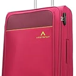 aristocrat Oasis Plus Medium Size Soft Check in Luggage (69 Cm) | Spacious Polyester Trolley with 4 Spinner Wheels and Combination Lock | Dazzling Red | Unisex| 5 Year Warranty-picture-55