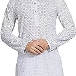 divisive Men's Thread Embroidered Cotton Blend Only Slim Fit Kurta-picture-61