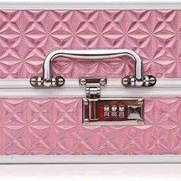 BUNCHBERRY Vanity Box for Women Makeup Organizer Box Clip-and-Go Makeup Bag with Elegant Closure Professional Travel Makeup Case Portable Artist Cosmetic Brush Organizer Storage Bag- (Pink)-image-14