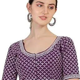 sumaira tex Women's Silk Solid Half Sleeve Blouse image 1