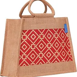 Jute Bags for Lunch for Men | Jute Bags with Zip | Jute Tote Bag | Jute Tiffin Bags | Printed Jute Bag | Jute Carry Bag-image-0