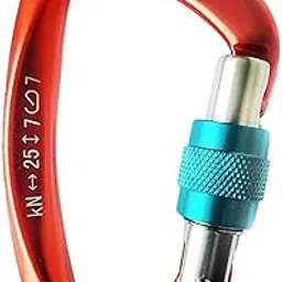 enakshi (label) Enakshi 25KN Heavy Duty Aluminum Carabiner Clip for Rock Climbing Rappelling Mountaineering 10x6cm|Collectibles-picture-39