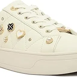 aldo VISUETTIA-IN100 Ladies White Flat Sneakers-picture-44